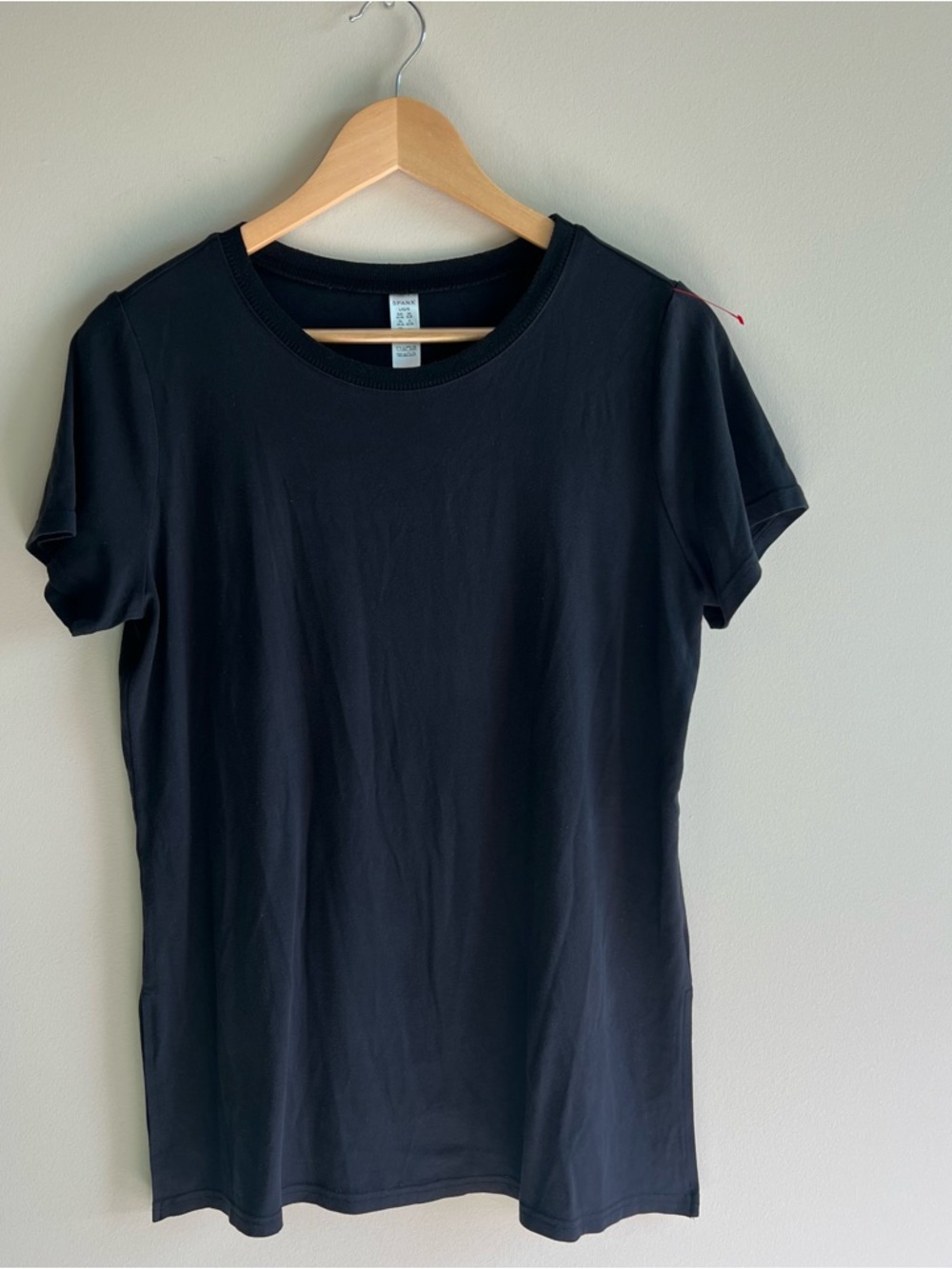 SPANX Black Short Sleeve Crewneck Tee